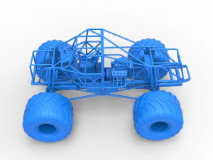 Monster truck base Scale 1 to 25 3D Print Model