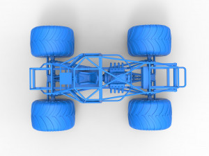 Monster truck base Scale 1 to 25 3D-printmodel
