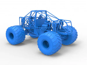 Monster truck base Scale 1 to 25 3D Print Model