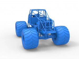 Monster truck base Scale 1 to 25 3D Print Model