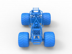 Monster truck base Scale 1 to 25 3D-printmodel