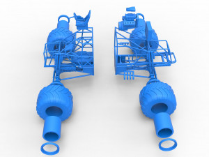 Monster truck base Scale 1 to 25 3D-printmodel