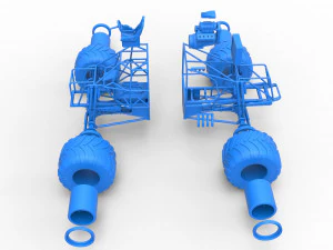 Monster truck base Scale 1 to 25 3D Print Model