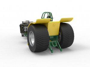 Pulling tractor with 4 engines V8 Version 4 Scale 1 to 25 Model do druku 3D