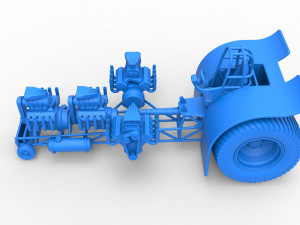 Pulling tractor with 4 engines V8 Version 4 Scale 1 to 25 Model do druku 3D