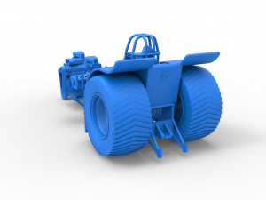Pulling tractor with 4 engines V8 Version 4 Scale 1 to 25 Model do druku 3D