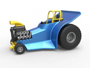 Mini Rod pulling tractor 4 Scale 1 to 25 3D Print Model