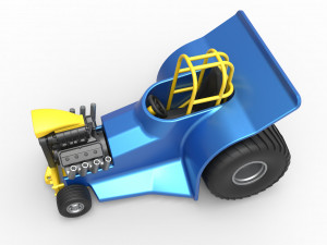 Mini Rod pulling tractor 4 Scale 1 to 25 Model do druku 3D