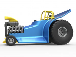 Mini Rod pulling tractor 4 Scale 1 to 25 3D Print Model