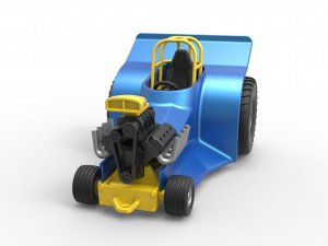 Mini Rod pulling tractor 4 Scale 1 to 25 Model do druku 3D