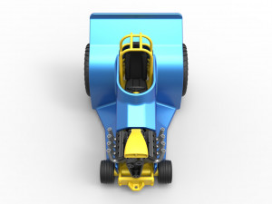 Mini Rod pulling tractor 4 Scale 1 to 25 Model do druku 3D