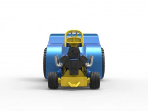 Mini Rod pulling tractor 4 Scale 1 to 25 3D Print Model
