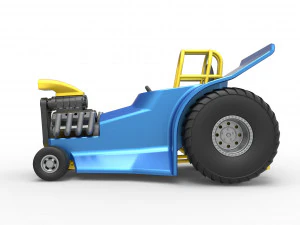Mini Rod pulling tractor 4 Scale 1 to 25 3D Print Model