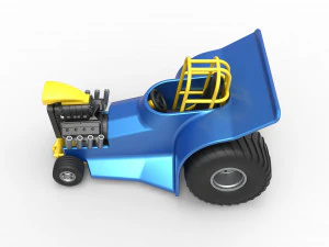 Mini Rod pulling tractor 4 Scale 1 to 25 3D Print Model