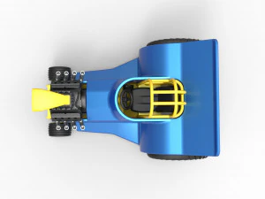 Mini Rod pulling tractor 4 Scale 1 to 25 3D Print Model