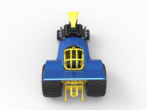 Mini Rod pulling tractor 4 Scale 1 to 25 Model do druku 3D