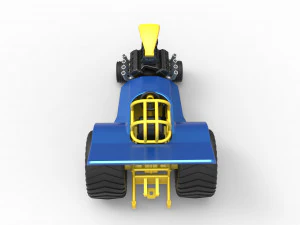 Mini Rod pulling tractor 4 Scale 1 to 25 3D Print Model