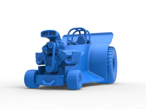 Mini Rod pulling tractor 4 Scale 1 to 25 3D Print Model