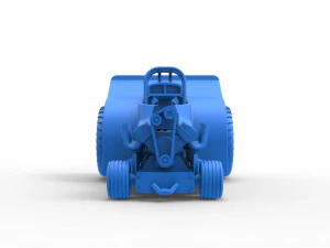 Mini Rod pulling tractor 4 Scale 1 to 25 3D Print Model