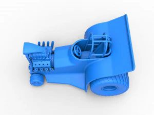 Mini Rod pulling tractor 4 Scale 1 to 25 3D Print Model