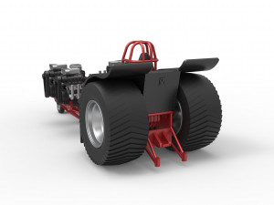 Pulling tractor with 5 engines V8 Version 2 Scale 1 to 25 Modelo de impresión 3D