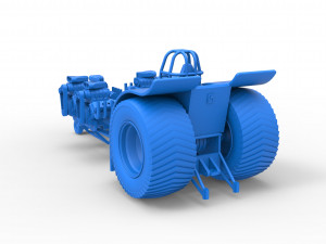 Pulling tractor with 5 engines V8 Version 2 Scale 1 to 25 Modelo de impresión 3D