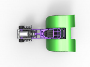 Fun short Super modified Pulling tractor Scale 1 to 25 Model Cetak 3D