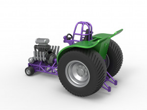 Fun short Super modified Pulling tractor Scale 1 to 25 Model Cetak 3D