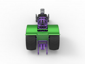 Fun short Super modified Pulling tractor Scale 1 to 25 Model Cetak 3D
