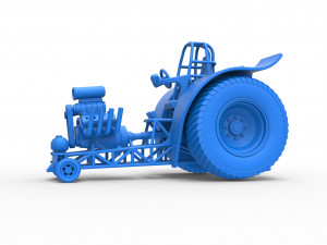 Fun short Super modified Pulling tractor Scale 1 to 25 Model Cetak 3D