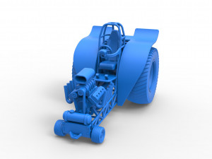 Fun short Super modified Pulling tractor Scale 1 to 25 Model Cetak 3D