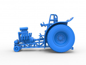 Fun short Super modified Pulling tractor Scale 1 to 25 Model Cetak 3D