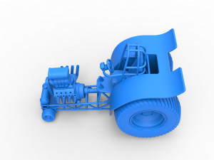 Fun short Super modified Pulling tractor Scale 1 to 25 Model Cetak 3D