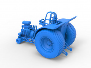 Fun short Super modified Pulling tractor Scale 1 to 25 Model Cetak 3D