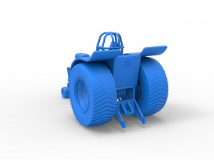 Fun short Super modified Pulling tractor Scale 1 to 25 Model Cetak 3D
