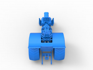 Fun short Super modified Pulling tractor Scale 1 to 25 Model Cetak 3D