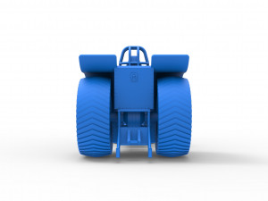 Fun short Super modified Pulling tractor Scale 1 to 25 Model Cetak 3D