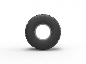 Monster Jam tire 11 Scale 1 to 25 3D Print Model