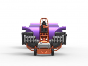 Pulling tractor with 2 engines V8 Version 3 Scale 1 to 25 Modèles 3D en vedette