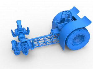 Pulling tractor with 2 engines V8 Version 3 Scale 1 to 25 Modèles 3D en vedette