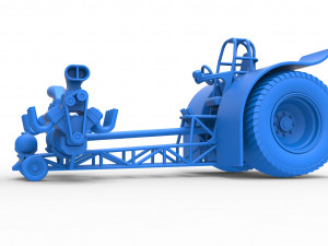 Pulling tractor with 2 engines V8 Version 3 Scale 1 to 25 Modèles 3D en vedette