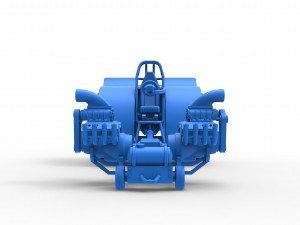 Pulling tractor with 2 engines V8 Version 3 Scale 1 to 25 Modèles 3D en vedette