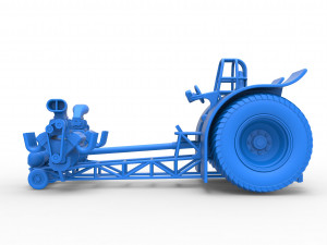Pulling tractor with 2 engines V8 Version 3 Scale 1 to 25 Modèles 3D en vedette