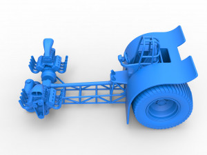 Pulling tractor with 2 engines V8 Version 3 Scale 1 to 25 Modèles 3D en vedette