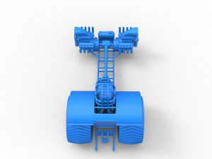 Pulling tractor with 2 engines V8 Version 3 Scale 1 to 25 Modèles 3D en vedette