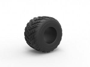 Monster Jam tire 12 Scale 1 to 25 3D-Druckmodell