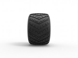 Monster Jam tire 12 Scale 1 to 25 3D-Druckmodell