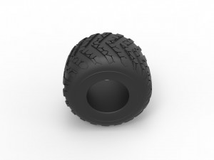 Monster Jam tire 12 Scale 1 to 25 3D-Druckmodell