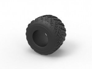 Monster Jam tire 12 Scale 1 to 25 3D-Druckmodell