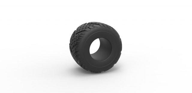 Monster Jam tire 13 Scale 1 to 25 3D-Druckmodell .c4d .max .obj .3ds .fbx .stl .blend 